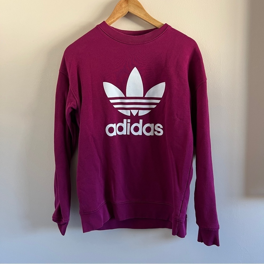 Adidas Originals Trefoil Maroon Crewneck Sweatshirt | Size S